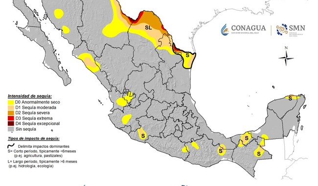 Libres de sequía, más de dos mil municipios en 13 estados de la República Mexicana