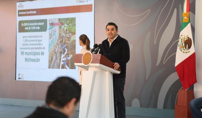 El Gobierno de México invierte más de mil 600 mdp en obras hidráulicas, para contribuir a la paz y la justicia de Michoacán