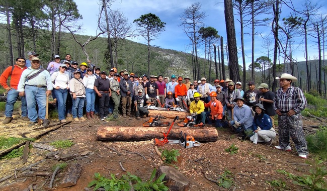 Conanp y Conafor imparten el taller “Uso y Manejo de Descortezadoras” en la Reserva de la Biosfera Sierra Gorda de Guanajuato